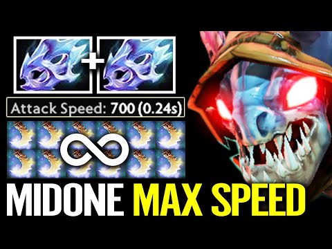 ULTRA FAST 700 AS 0.24s! Midone Slark 2 Moonshard Max Attack Speed Fountain Dive Dota 2 Pro Gameplay