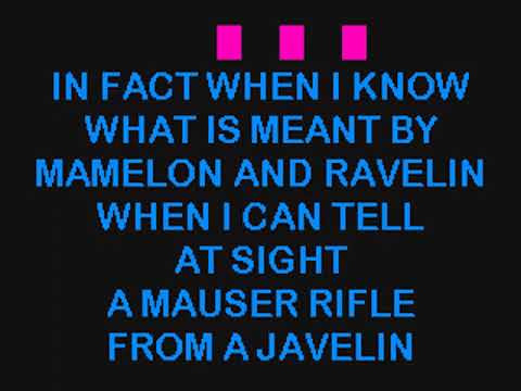 Musical Pirates Of Penzance   I Am The Very Model Of A Modern Major General SC Karaoke
