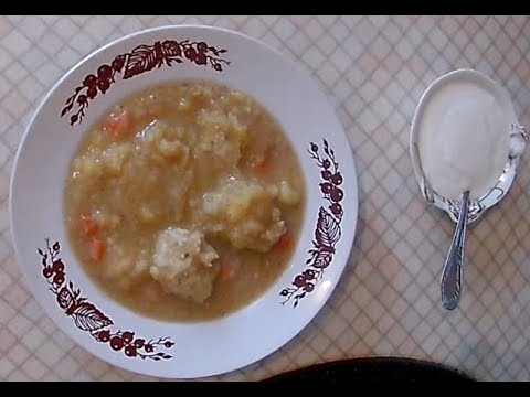 Картофельный суп-пюре с фрикадельками