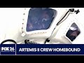 Artemis II crew returning to Earth