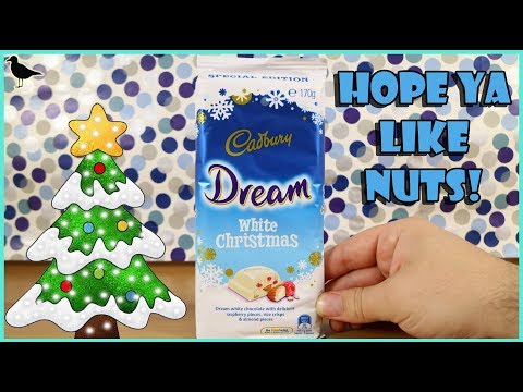 Cadbury Dream White Christmas Chocolate Block Food Tasting Review | Birdew Reviews