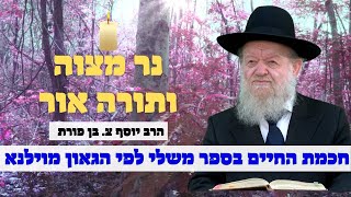 כח התורה והתגברות על התאוות - ספר משלי - הרב יוסף צ. בן פורת