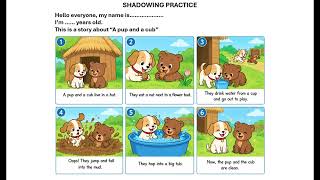 Phonics 2 - Unit 8 - Lesson 3: A story about a cub and a pup