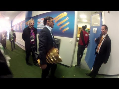 Finale Coupe de la Ligue 2013 - Derrière la porte des vestiaires