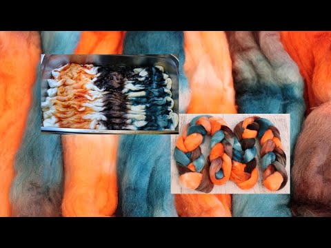 Dyepot Weekly #486 - Dyeing Fall Merino/Silk Roving with Acid Dyes