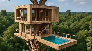 Download lagu Real Life Building Secret Modern Treehouse Private Pools Next in Jungle In 69Day mp3