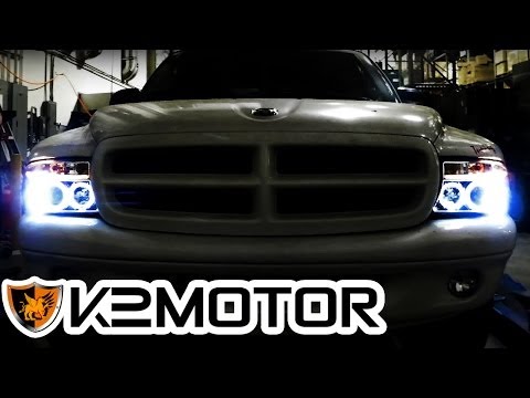 K2 MOTOR INSTALLATION VIDEO: 97-04 DODGE DAKOTA / 98-03 DODGE DURANGO PROJECTOR HEADLIGHTS