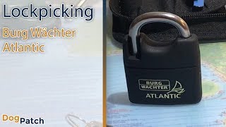 (GER-006) Lockpicking - Schloss knacken 101 - Burg Wächter Atlantic 217 F 40 Ni - single + rake