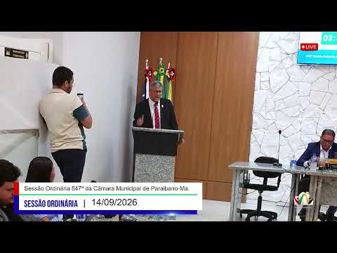 SESSÃO ORDINÁRIA -  CÂMARA MUNICIPAL DE PARAIBANO MA
