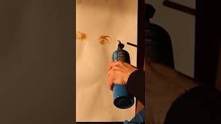 Invisible Portrait painting with lemon and a torch of Milla Jovovich part 1 #youtuber #artistlife