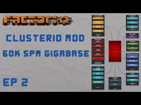 Factorio - Clusterio Mod 60k SPM Cross-Server Gigabase EP2: MINING & CIRCUITS | Lets Play, Gameplay