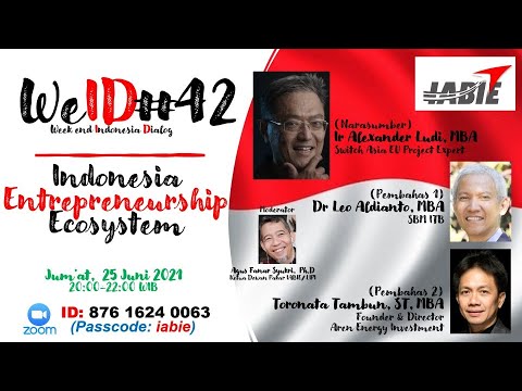 , title : 'WEID42 INDONESIA ENTREPRENEURSHIP ECOSYSTEM I Alexander Ludi, Leo Aldianto, Toronata Tambunan, 25/06'