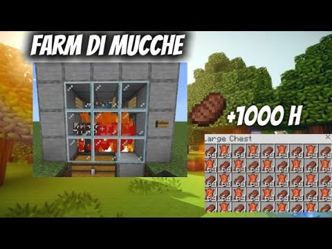 Minecraft: La migliore farm di mucche automatica ! (bedrock/java)