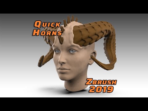 Quick Horns Zbrush 2019