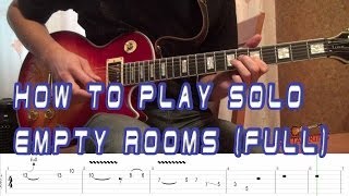 How to Play Gary Moore Empty Rooms with tabs