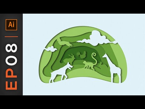 Paper Cut Out Style Illustration (Step by Step) | Adobe Illustrator Tutorial