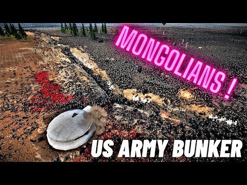 2 Million Mongolians Attack WW2 US Army Machine Gun Bunker l Ultimate Epic battle Simulator 2 UEBS2