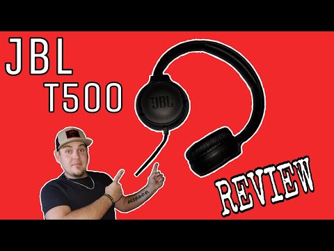 Lengvos ir patogios Ausinės JBL Tune 500 Pure Bass sound su mikrofonu, Baltos video