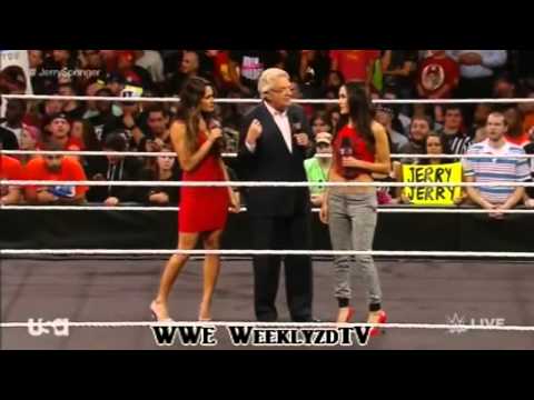 WWE RAW 09/08/14:The Bella Twins Intervention with Jerry Springer