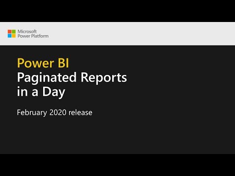 Power BI Paginated Reports in a Day - 01: Welcome and Course Introduction