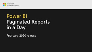 Power BI Paginated Reports in a Day - 01: Welcome and Course Introduction