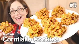 No-Bake Cornflake Cookies | Fast & Easy Crunchy Peanut Butter Cookies