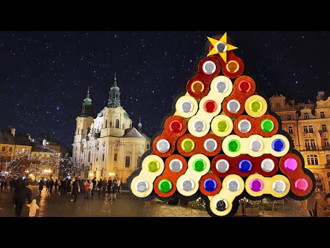 Christmas tree puzzle. Prague has the most beautiful Christmas tree I saw in a while.