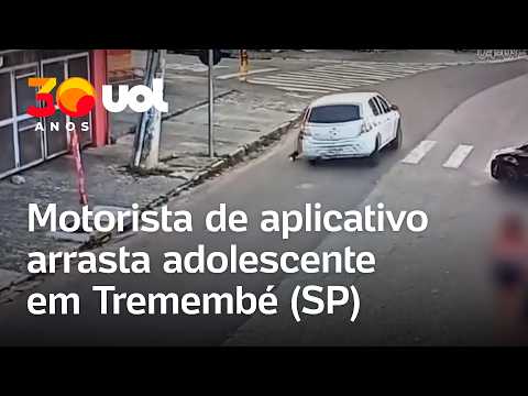 Motorista de aplicativo arrasta passageira de 15 anos em Tremembé (SP)