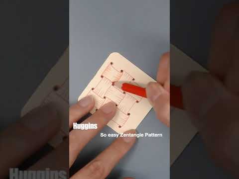 Huggins so easy zentangle patterns EP184 #shorts