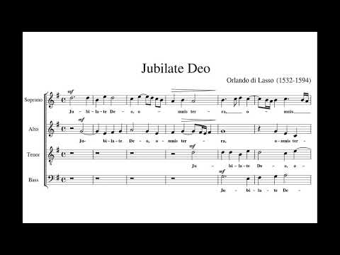 Lasso, Orlando di (1532 - 1594) Jubilate Deo, a 4.