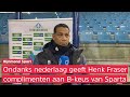 Henk Fraser na Vitesse-Sparta (2-1): 'In z'n totaliteit mag ik niet ontevreden zijn'