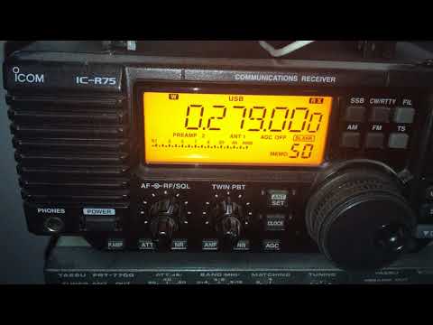 A weak signal from TR1 Watan Radio 279 kHz,  Turkmenistan on the Icom IC-R75