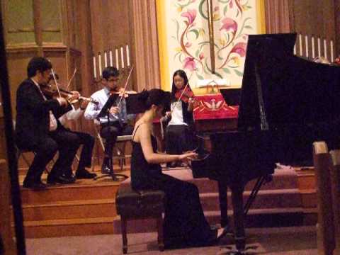 Jean Lin , LMA Alumna playing Bach  d minor Concerto  with the LMA student string ensemble