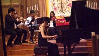 Jean Lin , LMA Alumna playing Bach  d minor Concerto  with the LMA student string ensemble