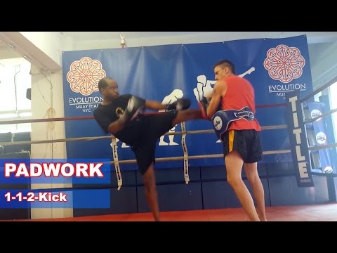 Padwork Combinations: 1-1-2-Kick