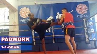 Padwork Combinations: 1-1-2-Kick