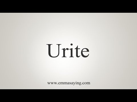 How To Say Urite