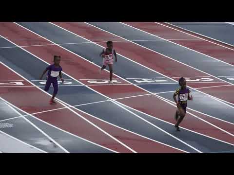 Girls 100m Dash 5-6 Year Old Semi Finals Heat 1 - 44th Annual Northwest Track and Field Classic 2019