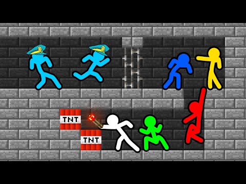 Stickman VS Minecraft: Secret Prison Room Escape - AVM Shorts Animation