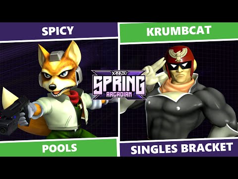 Spring Arcadian 2023: Pools - Spicy (Fox) Vs Krumbcat (C. Falcon) SSBM Singles
