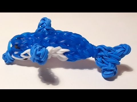 ДЕЛЬФИН из резинок Rainbow Loom, DOLPHIN loom, Радужки Rainbow Loom ч 2
