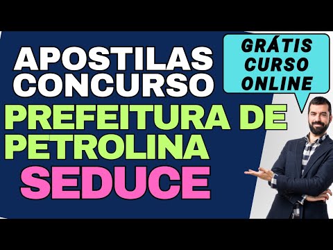 Baixar Apostila Concurso de Petrolina SEDUCE PE Grátis Curso Online