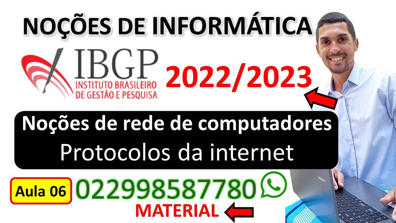 06 - Noções de rede de computadores, Protocolos da internet - NOÇÕES DE INFORMÁTICA IBGP 2022 / 2023