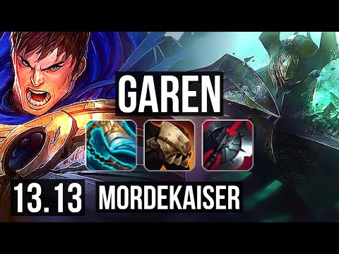 GAREN vs MORDEKAISER (TOP) | Rank 4 Garen, Legendary | TR Grandmaster | 13.13