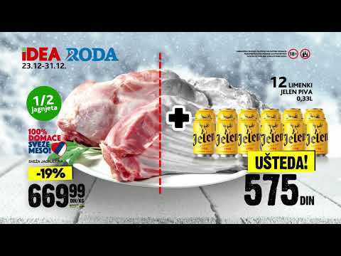 IDEA | Sjajna ponuda - sveža jagnjetina i Jelen pivo 23 - 31.12.2021.