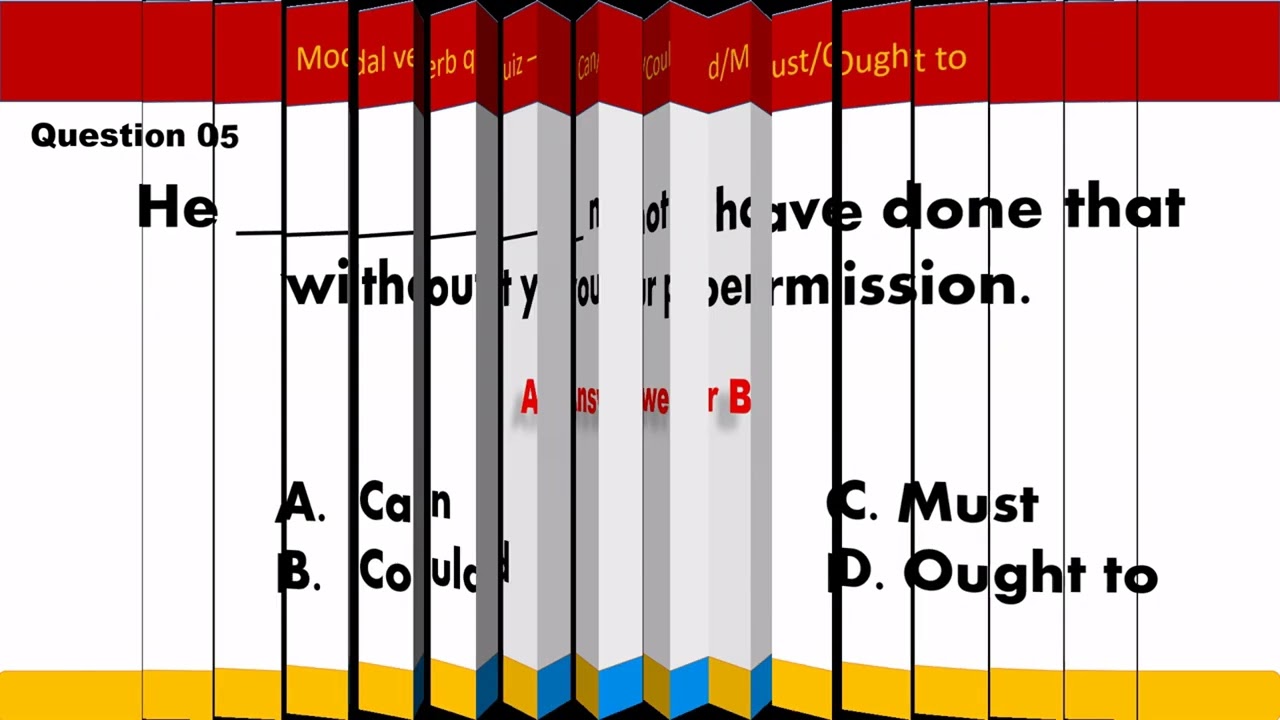 English Modal Verbs Quiz| Can, Must, Could, ought to |B2 First (FCE)/C1 Advanced (CAE) |MODAL VERBS