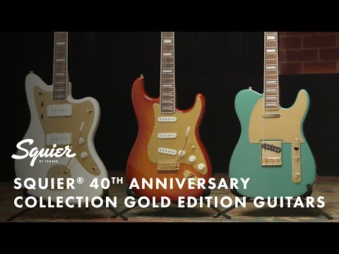 Squier 40th Anniversary Stratocaster Gold Edition - Ruby Red Metallic image 8