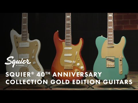 Squier 40th Anniversary Stratocaster Gold Edition - Sienna Sunburst image 8