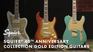 Squier 40th Anniversary Stratocaster Gold Edition - RRM Video