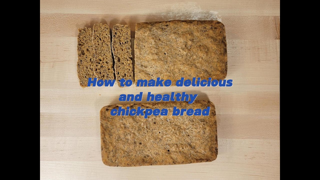 Healthy chickpea bread with chia seeds.